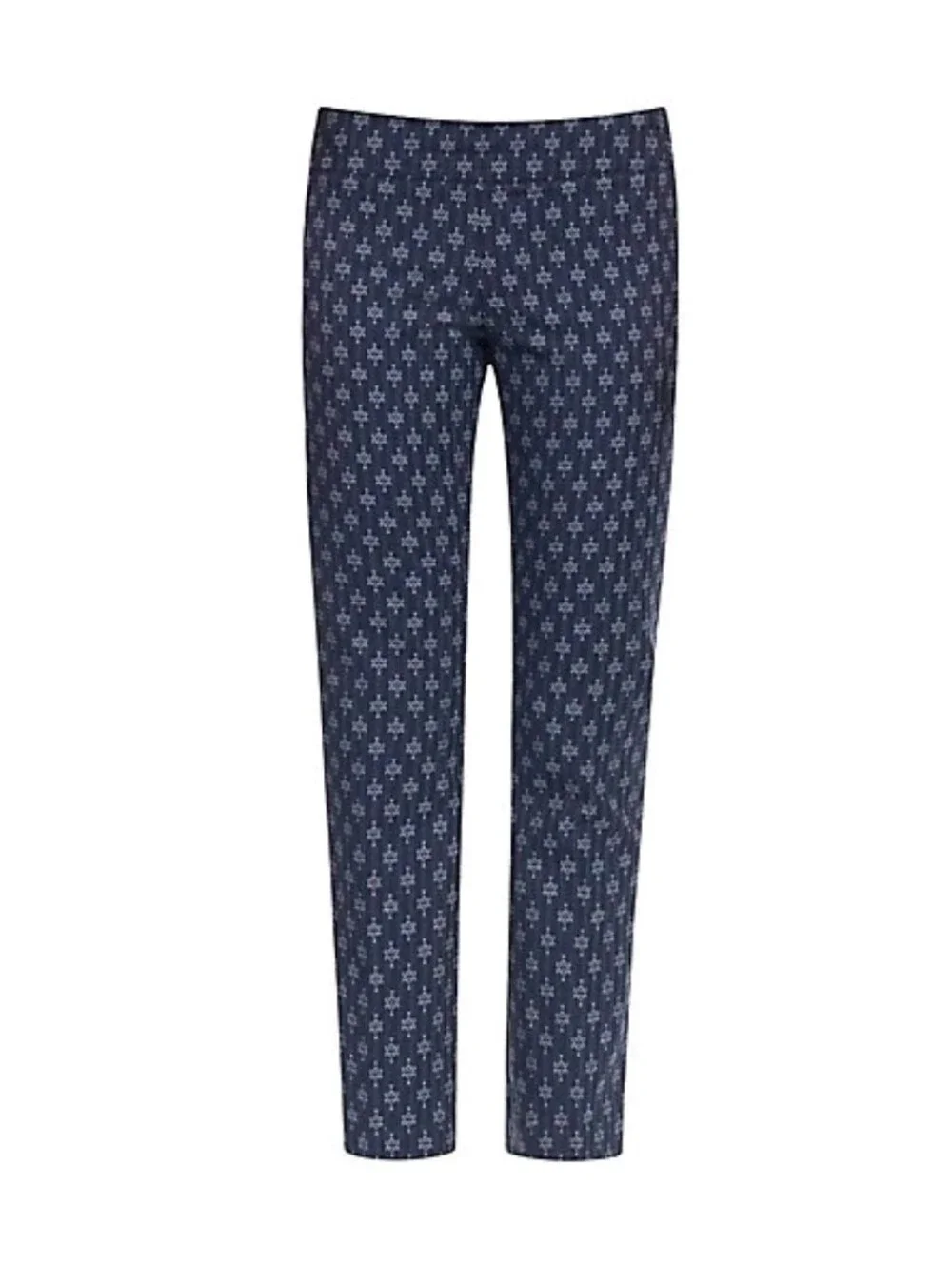 Tory Burch Navy Pinstriped T Patterned Pants Size 8 Quiet Luxury Contemporary